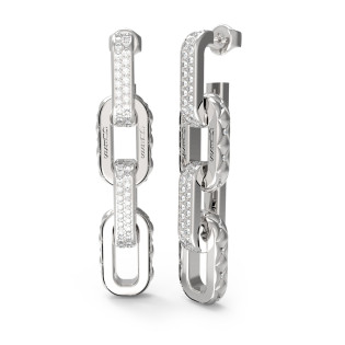 Długie srebrne kolczyki Guess JUBE04578JWRH - JubilerSezam.pl