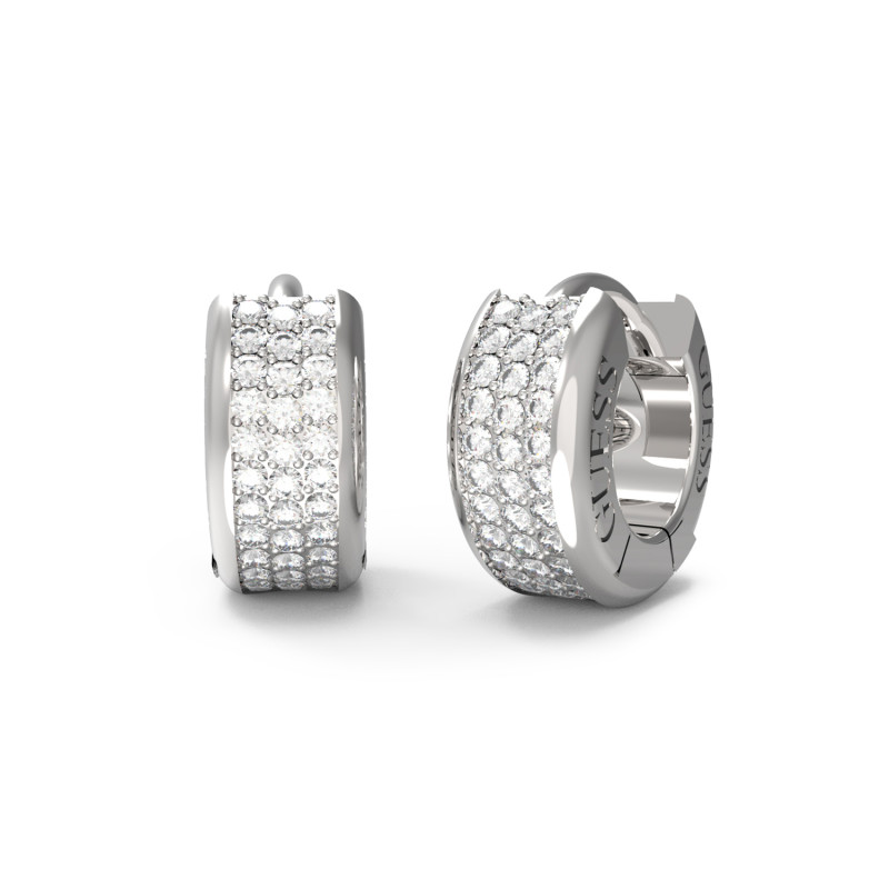 Kolczyki srebrne kółka Guess JUBE04583JWRH - JubilerSezam.pl