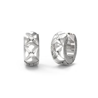 Srebrne Kolczyki Koła Guess JUBE04590JWRH - JubilerSezam.pl