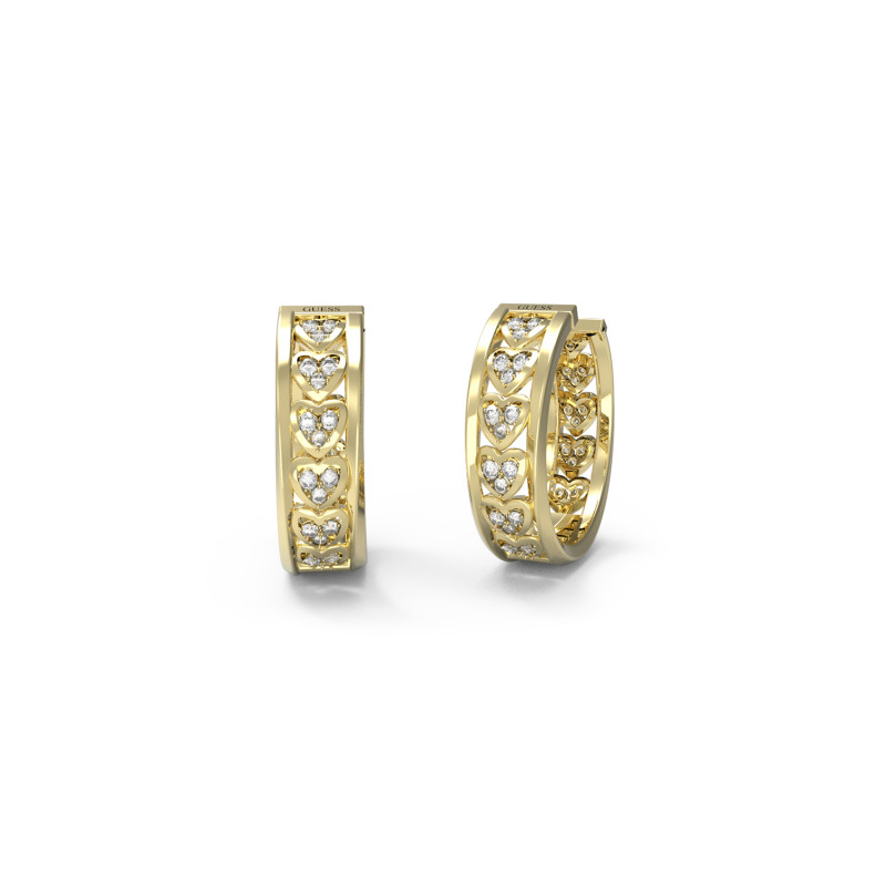 Złote Kolczyki Kółka Guess JUBE04602JWYG - JubilerSezam.pl