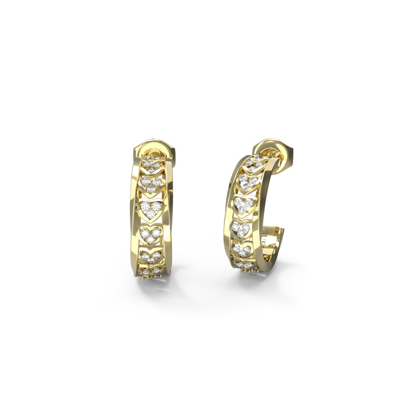 Złote Kolczyki Kółka Guess JUBE04603JWYG - JubilerSezam.pl