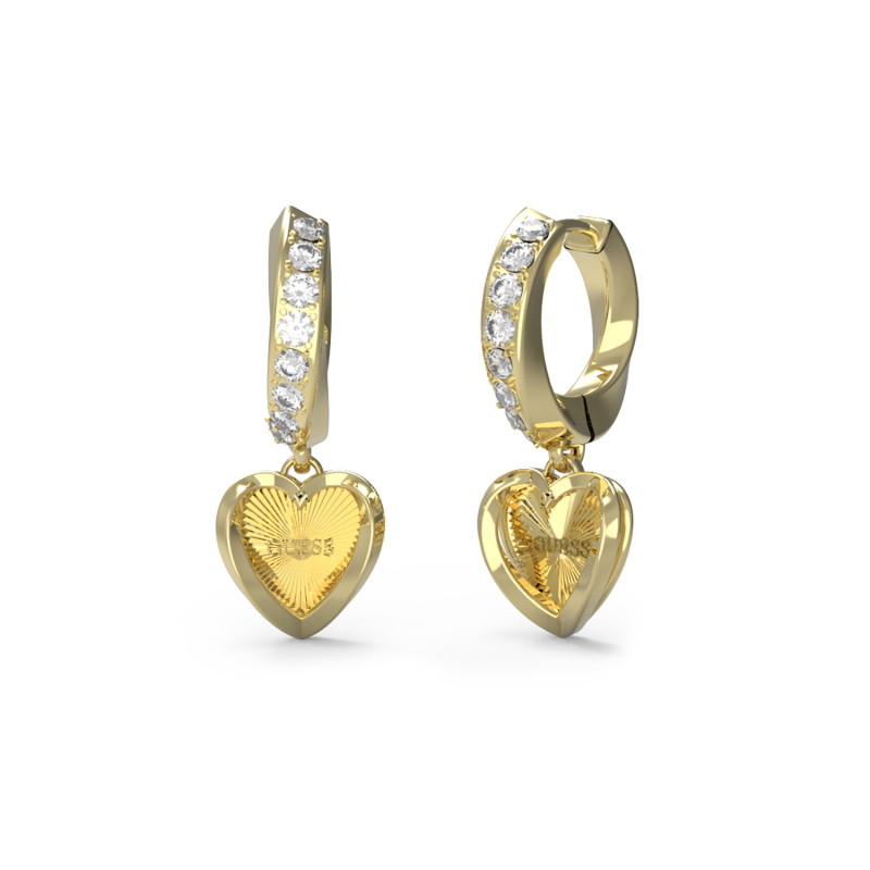 Złote Kolczyki Guess Serduszka JUBE04615JWYG - JubilerSezam.pl