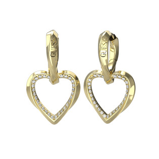 Złote Kolczyki Guess Serduszka JUBE04617JWYG - JubilerSezam.pl