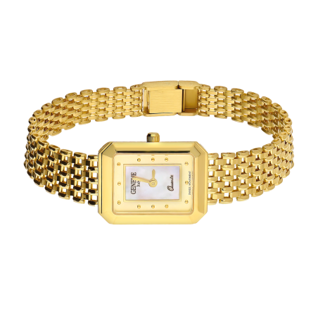 Złoty zegarek damski z masą perłową pr. 585 - JubilerSezam.pl