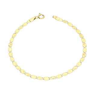 Bransoleta złota z grawerowanymi blaszkami OS FLMPWB-F 060 dis próba 585