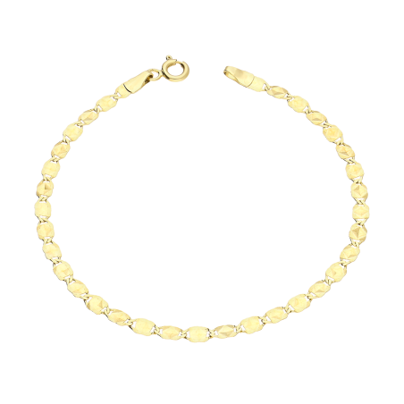 Bransoleta złota z grawerowanymi blaszkami OS FLMPWB-F 060 dis próba 585