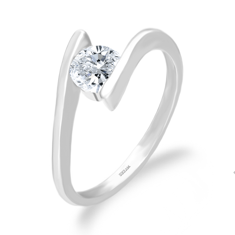 Srebrny Pierścionek z Cyrkonią pr. 925 - JubilerSezam.pl