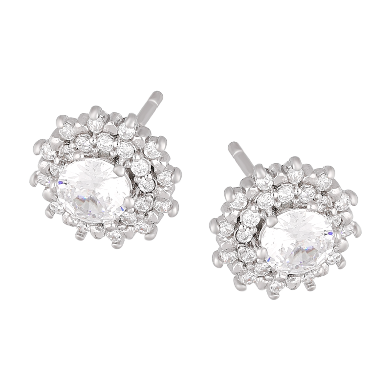 Srebrne kolczyki z cyrkoniami - Markiza pr. 925 - JubilerSezam.pl