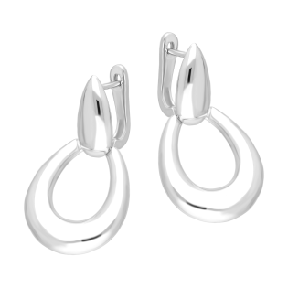 Kolczyki srebrne dwie krople/ang.zap. HS2096 ROD próba 925