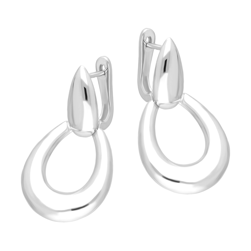 Kolczyki srebrne dwie krople/ang.zap. HS2096 ROD próba 925