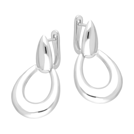 Kolczyki srebrne dwie krople/ang.zap. HS2096 ROD próba 925
