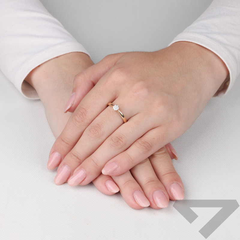 Pierścionek złoty BRIDELL z białymi cyrkoniami GR DJ PREMIUM104M próba 585