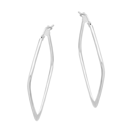 Kolczyki srebrne romb rurka z płaskim dołem/ang.zap. M3-471 ROD próba 925