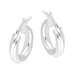 Kolczyki srebrne kółka rurka tłoczona/ang.zap. M3-483 ROD próba 925