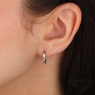 Kolczyki srebrne wypukły owal 10 mm/zatrzask HS2031-2 próba 925