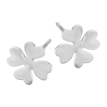 Srebrne Kolczyki Koniczynki Pr. 925 Sztyft - JubilerSezam.pl