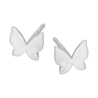 Kolczyki srebrne gładki motyl/sztyft M3-371 ROD próba 925