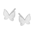 Kolczyki srebrne gładki motyl próba 925