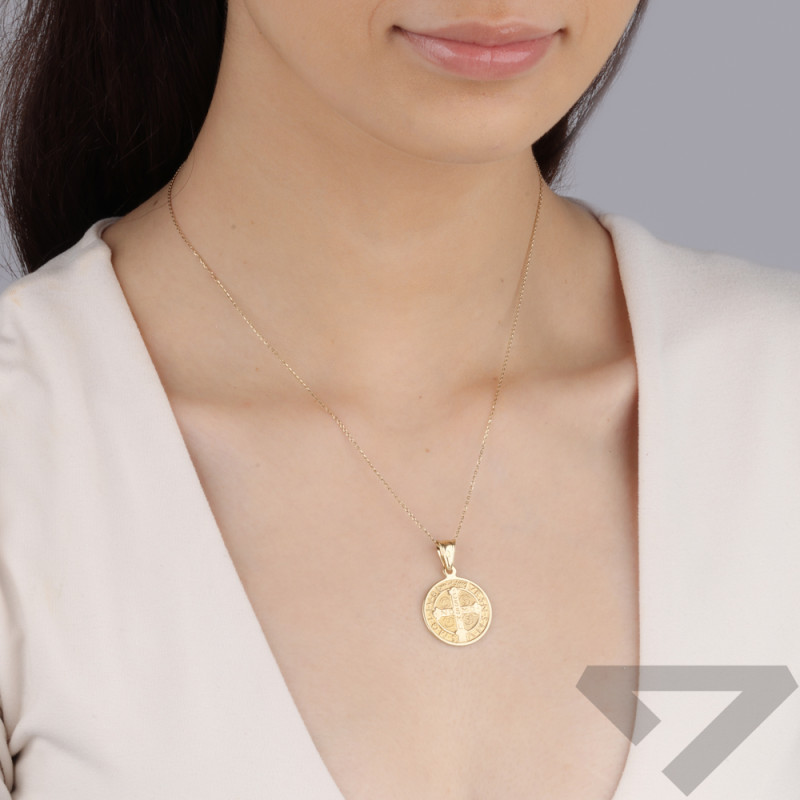 Złoty Medalik Benedyktyński pr. 585 - JubilerSezam.pl