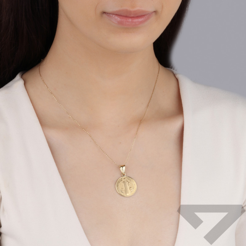 Złoty Medalik Benedyktyński pr. 585 - JubilerSezam.pl