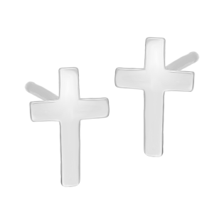 Srebrne kolczyki krzyżyki sztyft pr. 925 - JubilerSezam.pl