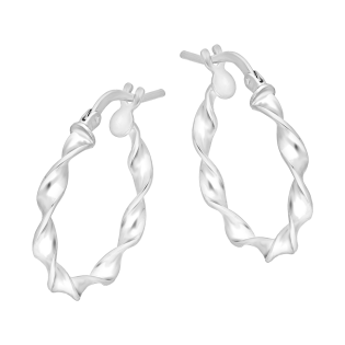 Kolczyki srebrne skręcane kółko/ang.zap. M3-479 ROD próba 925