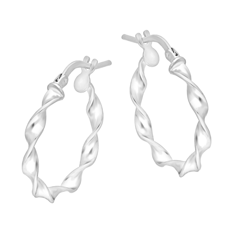 Kolczyki srebrne skręcane kółko/ang.zap. M3-479 ROD próba 925