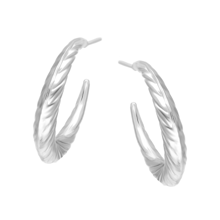 Kolczyki srebrne tłoczone dmuchane kółko/sztyft HS2182 próba 925