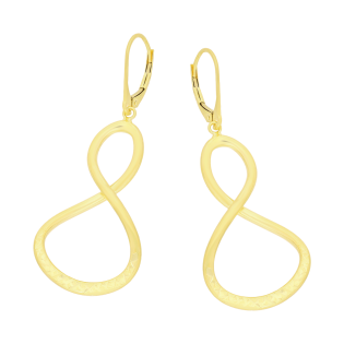 Kolczyki złote ósemka z grawerowanym dołem/big.zam. M3-341 próba 585