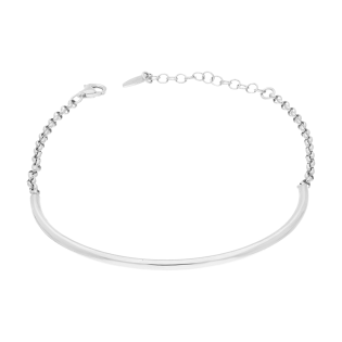 Bransoleta srebrna półsztywna z wypukłą rurką/rolo RT BR26645-M ROD próba 925