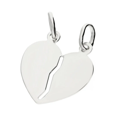 Serduszko srebrne łamane duże-blaszka blask M3-087-1 ROD próba 925