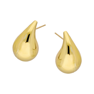 Kolczyki złote wypukła kropla 3D viral próba 375