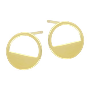 Kolczyki pozłacane półkółko/sztyft JZ 11083110 próba 925