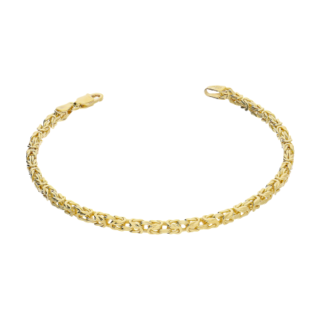 Bransoleta pozłacana splot królewski