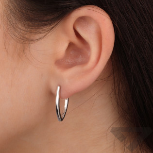 Kolczyki srebrne trójkąt do szpica/zatrzask