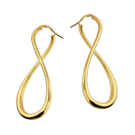 Kolczyki złote podłużne ósemki/ang.zap. M3-283 D próba 585