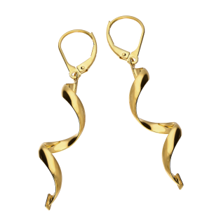 Złote kolczyki spirale pr. 585 - JubilerSezam.pl