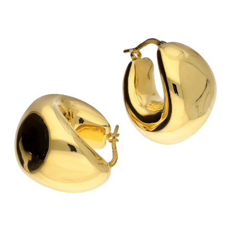 Kolczyki złote wypukła gładka bułka/ang.zap. M3-370 próba 585