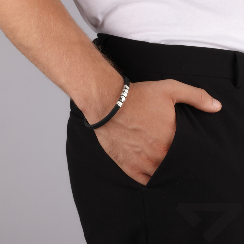 Bransoleta męska z różą wiatrów