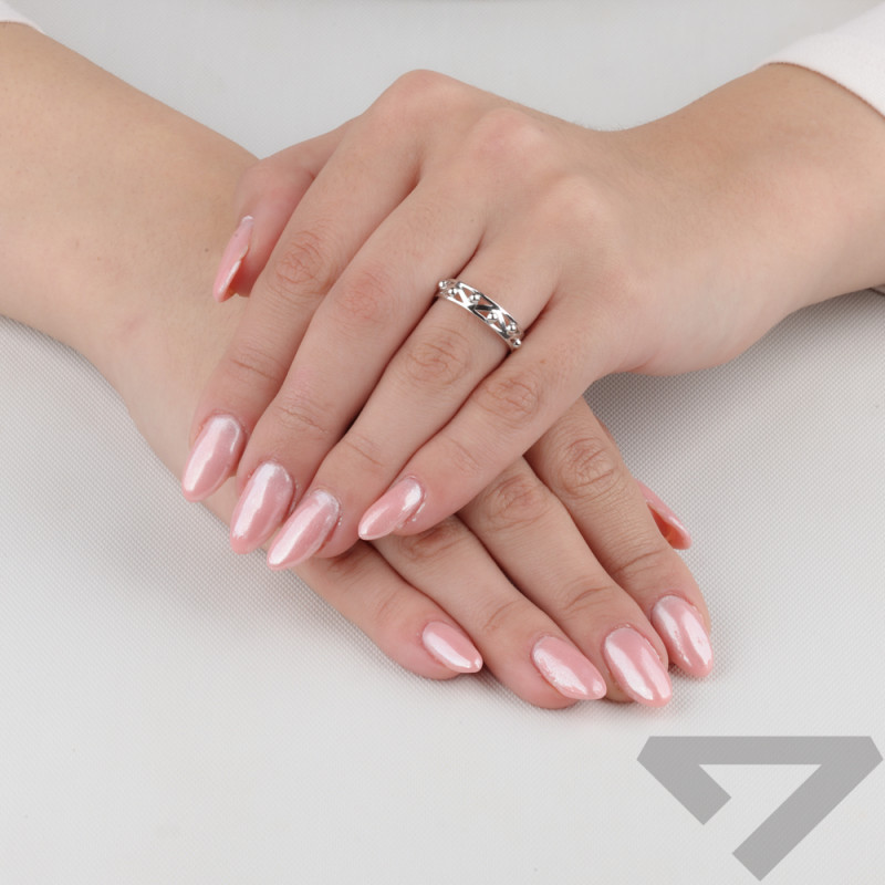 Pierścionek srebrny różaniec