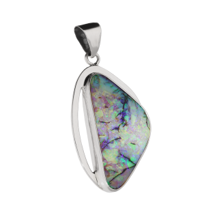 Zawieszka srebrna z opalem laboratoryjnym