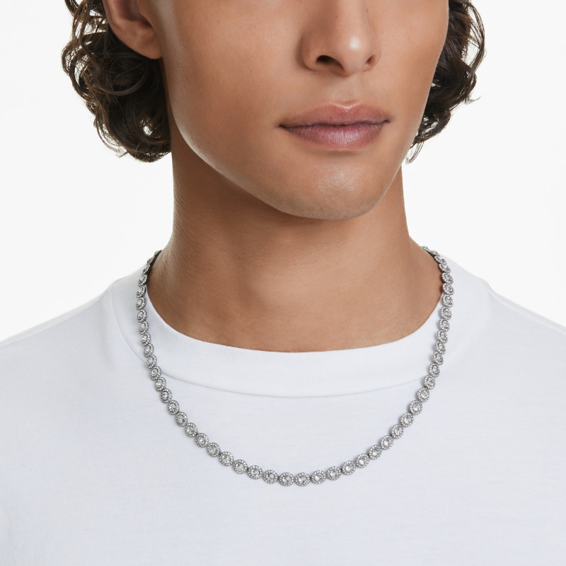 Naszyjnik Swarovski Una Biały z Kryształami - JubilerSezam.pl