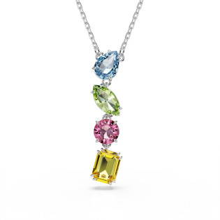 Wisiorek Swarovski Y Gema, Szlify różnorodne, Różnokolorowy, Powłoka z rodu