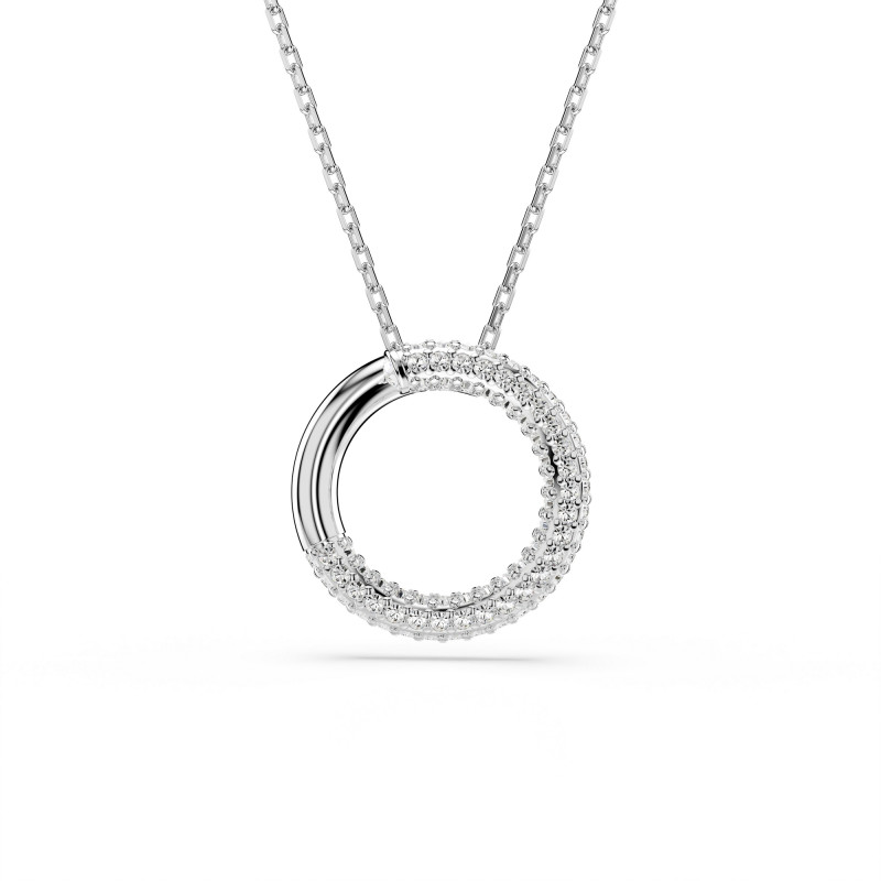 Wisiorek Swarovski Dextera Biały z Kryształami - JubilerSezam.pl