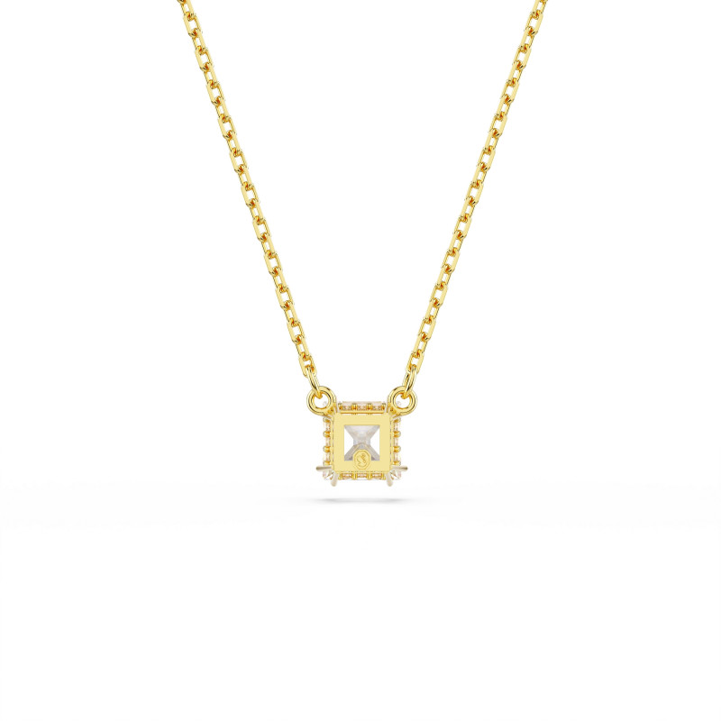 Naszyjnik  Swarovski Stilla, Szlif kwadratowy, Biały, Powłoka w odcieniu złota