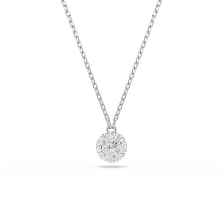 Wisiorek Swarovski Dextera, Szlif okrągły, Sfera, Biały, Powłoka z rodu