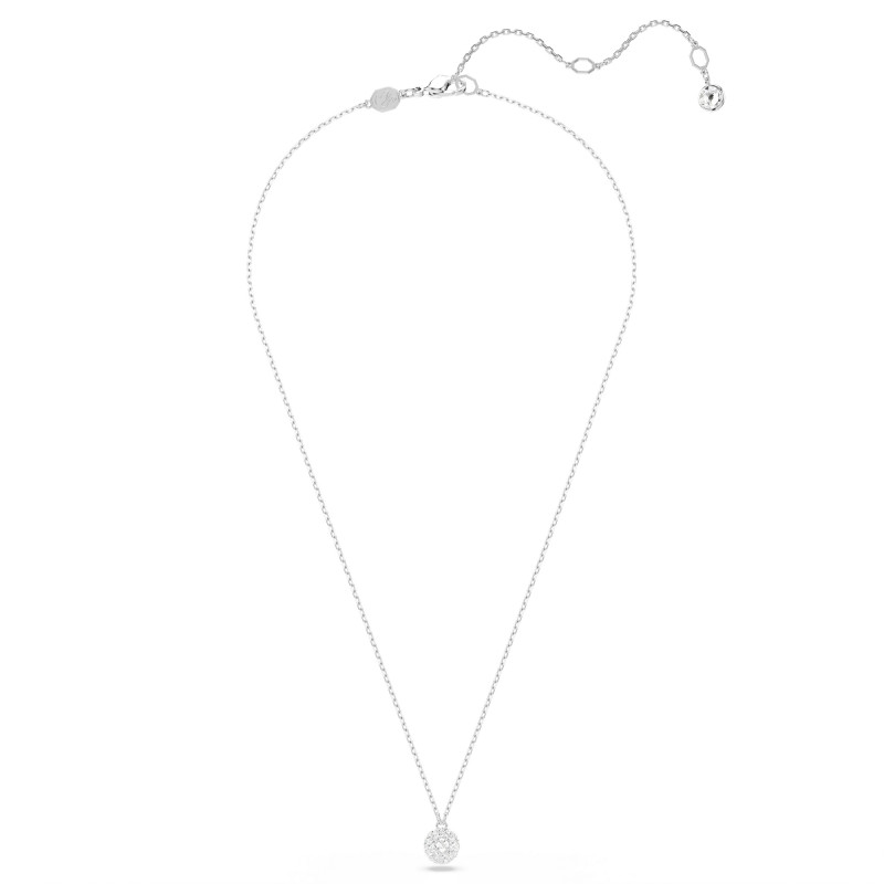 Naszyjnik Swarovski Dextera, Szlif okrągły, Sfera, Biały, Powłoka z rodu