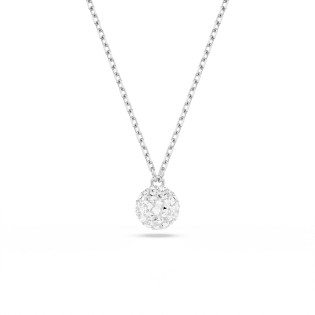 Wisiorek Swarovski Dextera, Szlif okrągły, Sfera, Biały, Powłoka z rodu