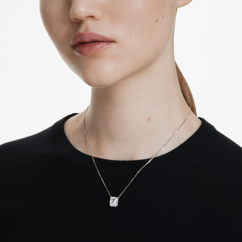 Wisiorek Swarovski Stilla Biały, Szlif Ośmiokątny - JubilerSezam.pl
