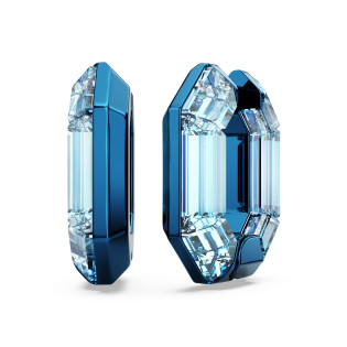 Kolczyki Swarovski kreole Lucent, Kształt ośmiokątny, Małe, Niebieskie